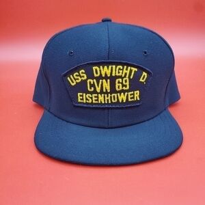 USS Dwight D Eisenhower CVN 69 Snap Back Hat Made in USA